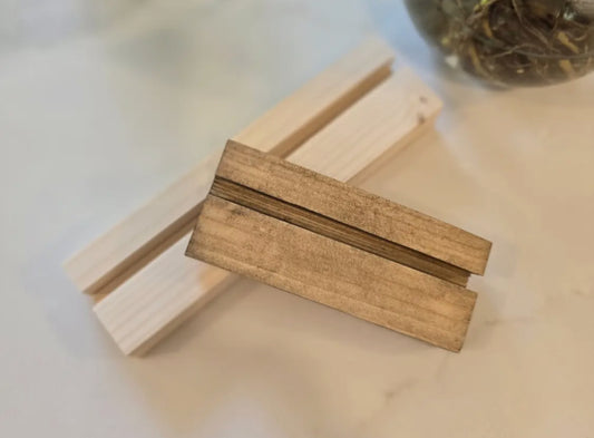 4” Natural Pine Wood Base
