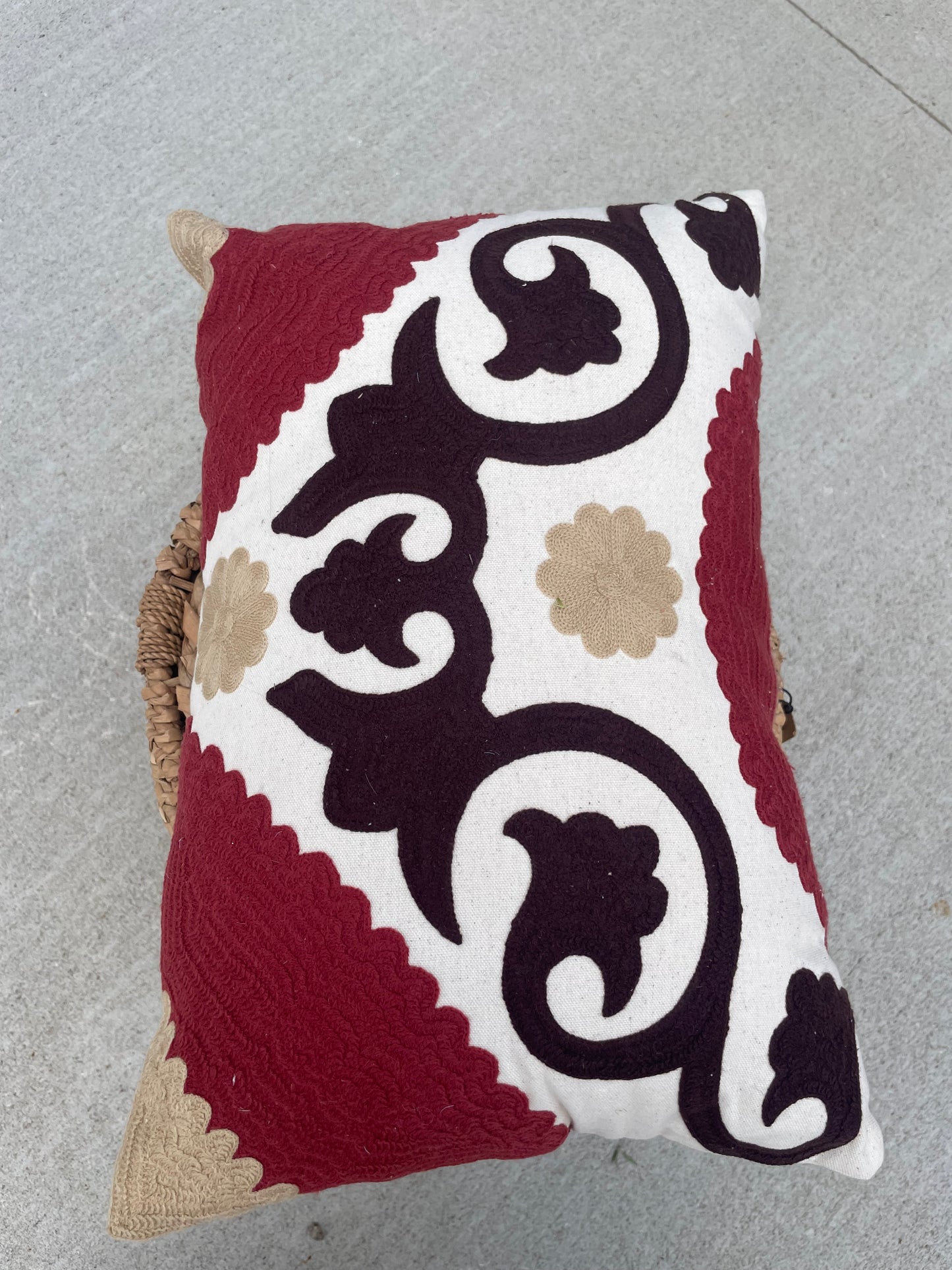 20”Lx14”W Cotton Lumbar Pilloe