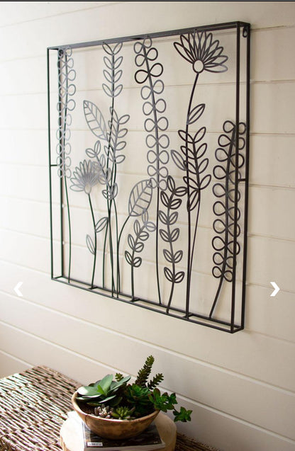 Wire Flowers and ferns Wall Art