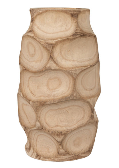 Decorative Carved Paulownia Wood Vase