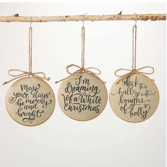 Christmas Song Disc Ornaments