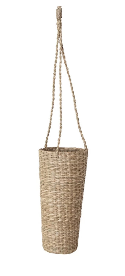 Hand-Woven Seagrass Hanging Basket