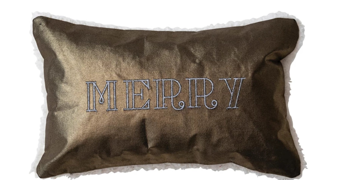 “Merry” Woven Fabric Pillow