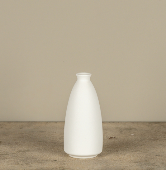 6.75” White Bud Vase