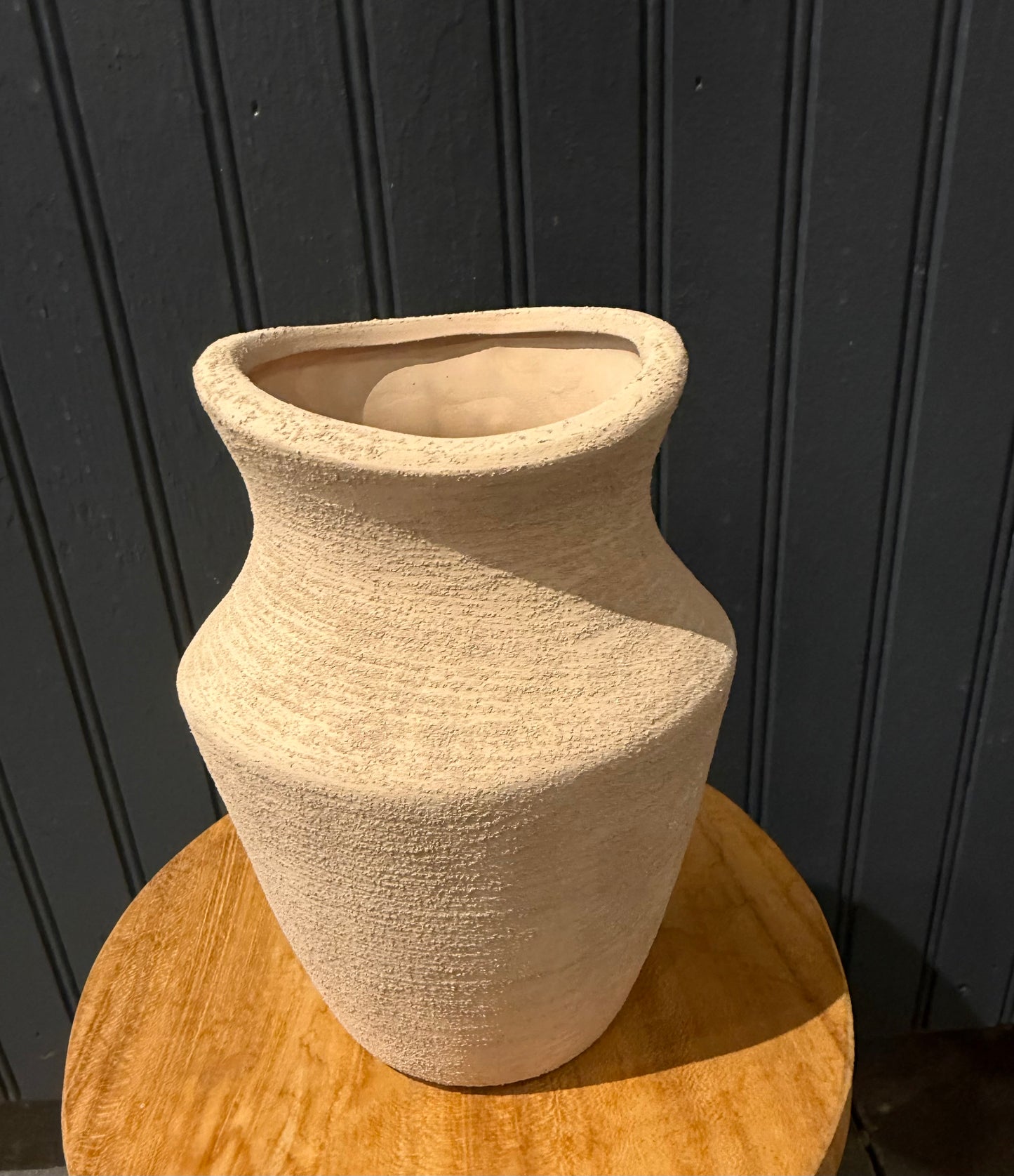 6” Wide Mouth Earthen Vase
