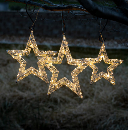 Silver Lighted LED Star-Small