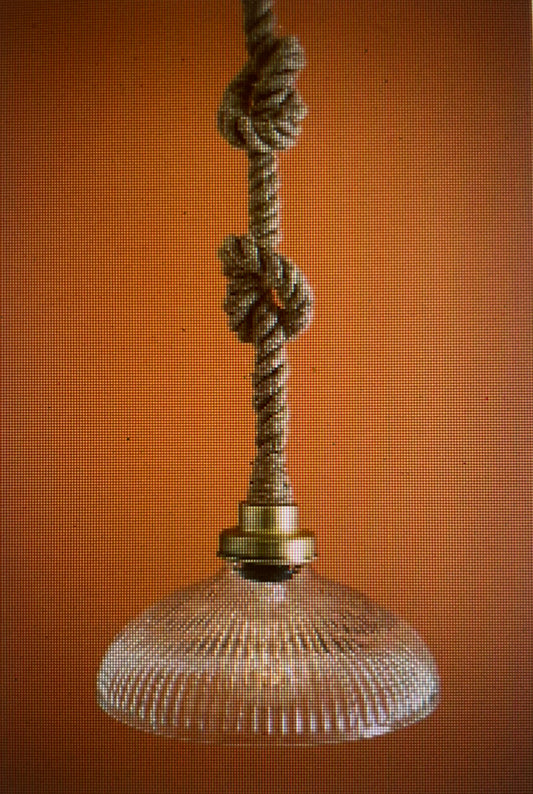 Antique Brass Pendant W/ Rope