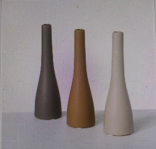 Brown Warm Matte Slim Vase