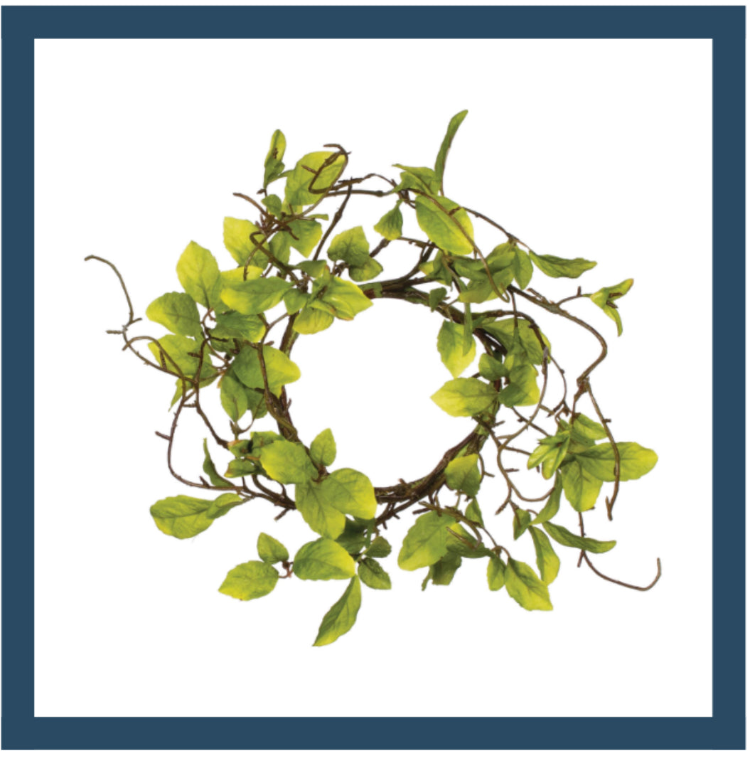 6.5” Leaf/Twig Accent Wreath