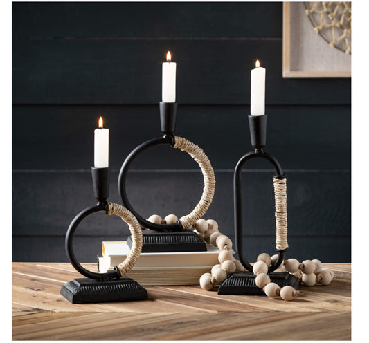 Modern Looped Taper Candle Holder-large