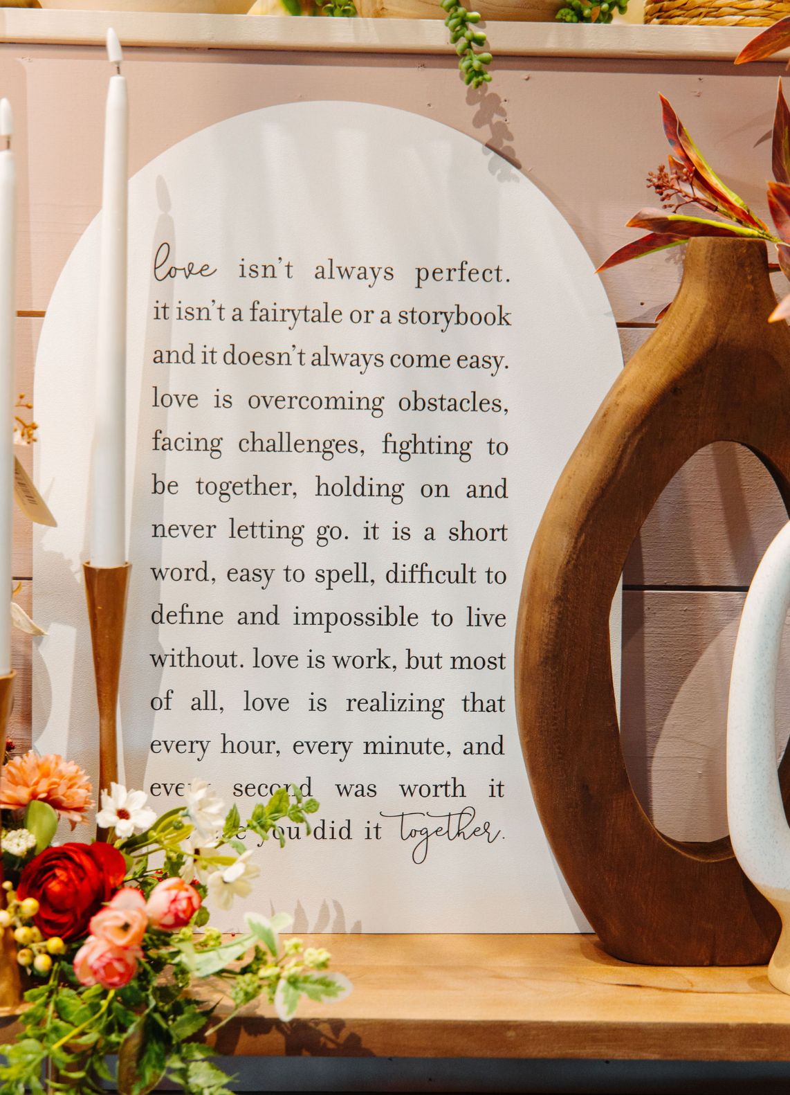 7”x10” Love Isn’t Always Wood Arch