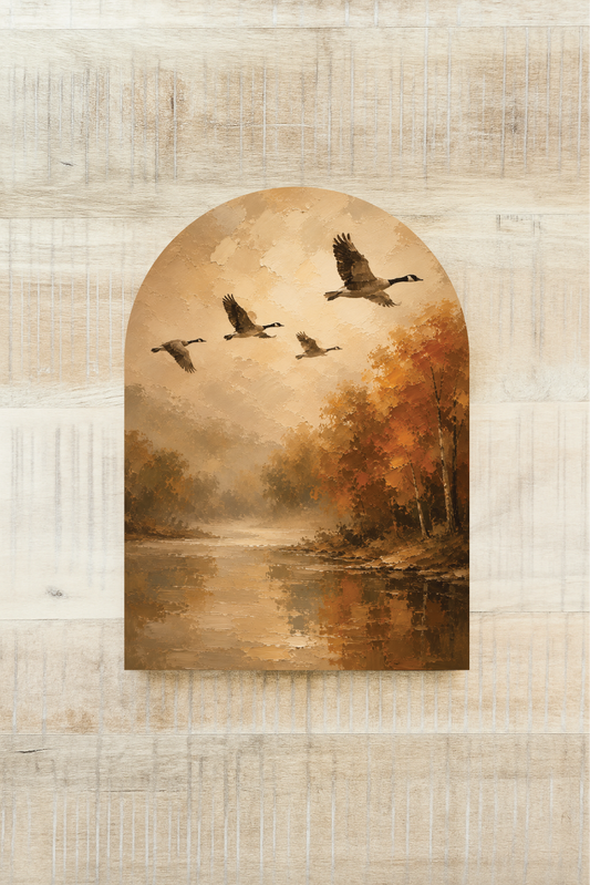 Fall Geese, Arch | Fall 2026 Wood Arch
