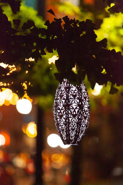 Stella Wildflower Pod 15" Solar Lantern - Blush