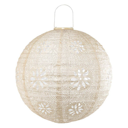 *NEW* Stella Luxe 18" Globe Boho Battery Lantern - Pearl