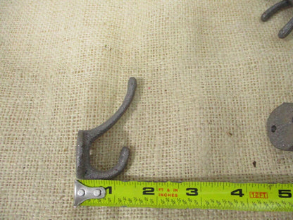 Raw Cast Iron Hook, 3"