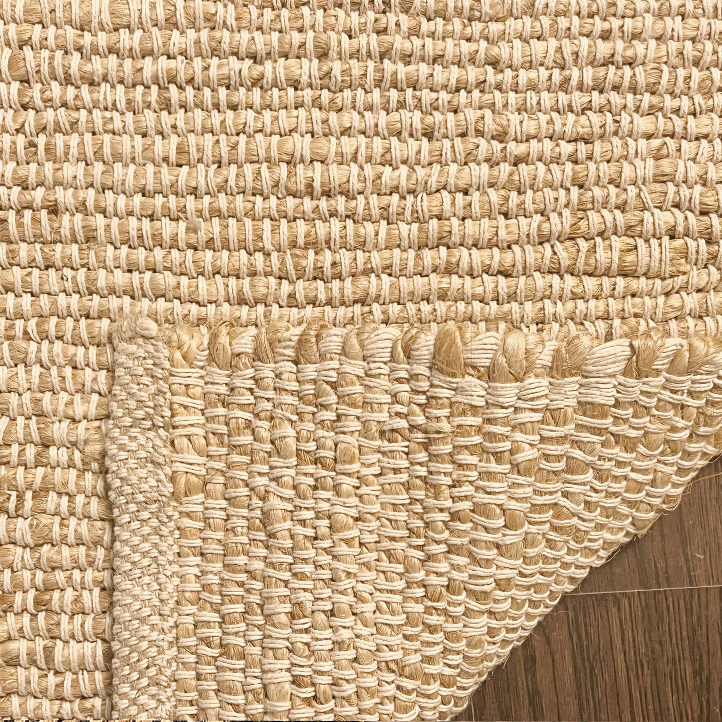 Jute Chindi Rug-Natural Jute-2'x3'.