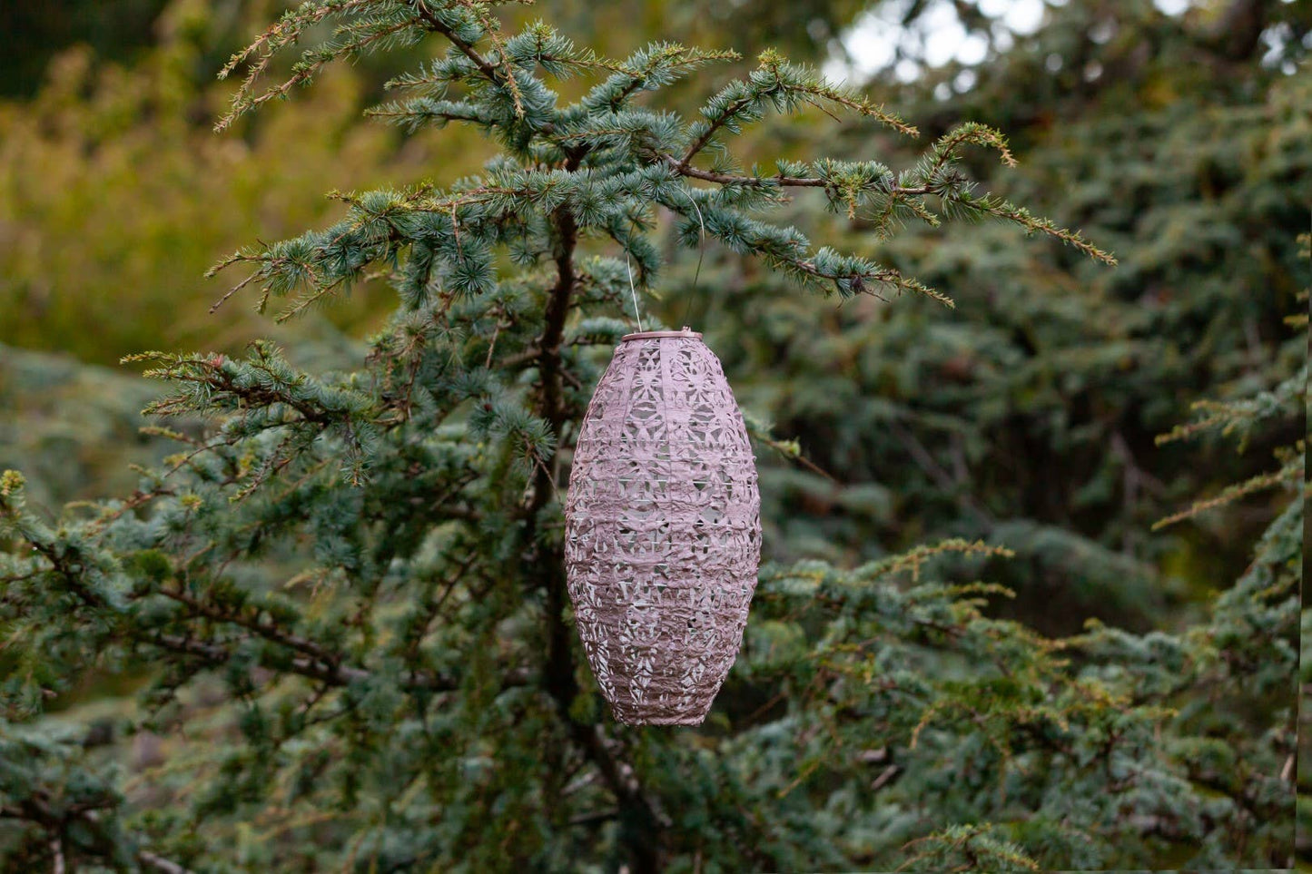 Stella Wildflower Pod 15" Solar Lantern - Blush