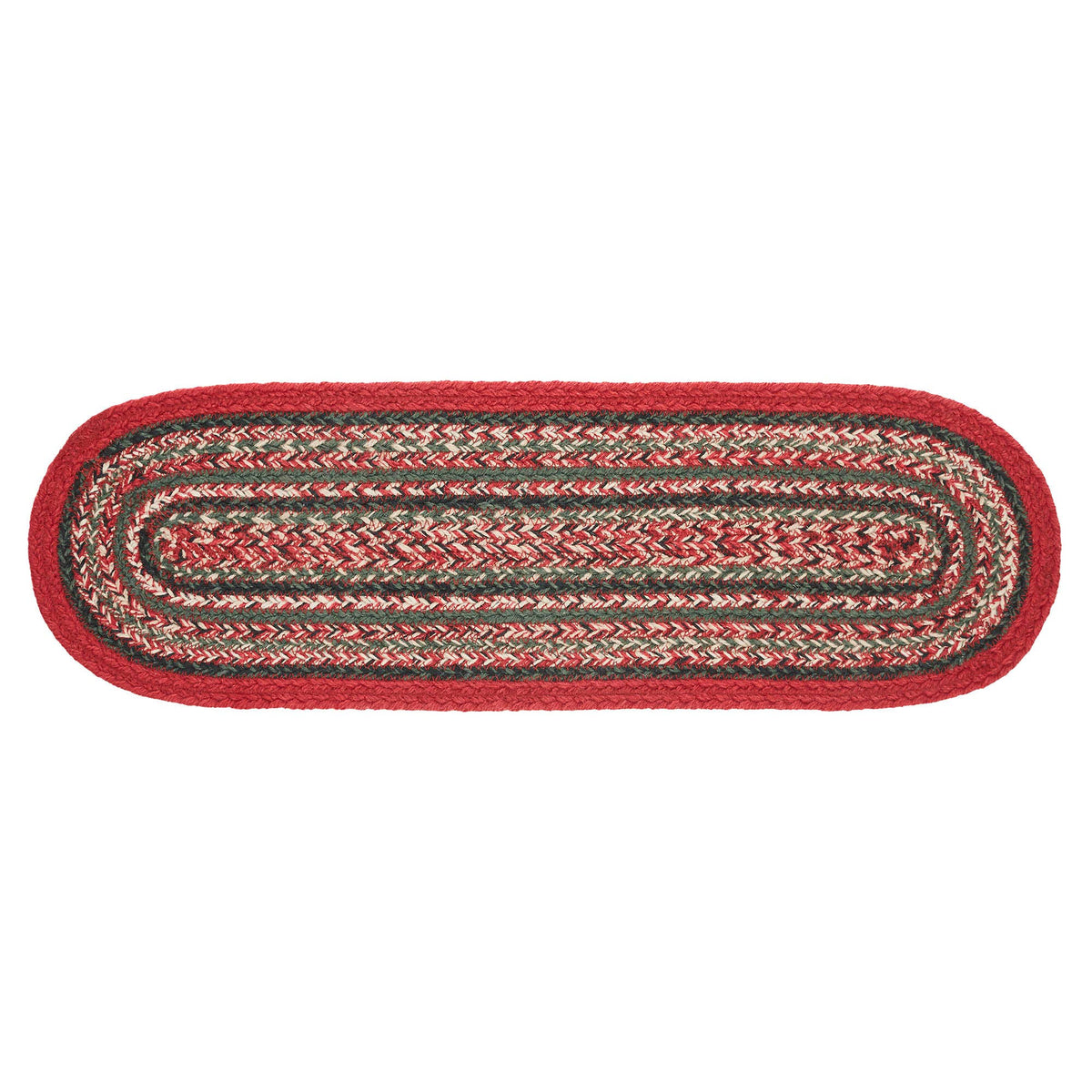 Christmas Braided Oval Table Runner 8x24 Forrester