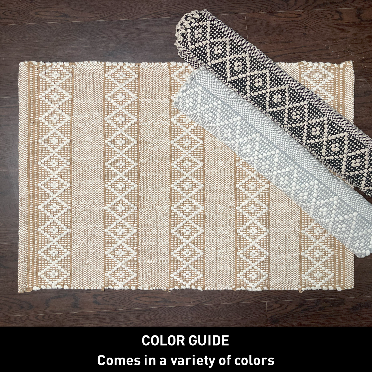 MOROCCO RUNNER RUG, BEIGE-WHITE, 2' x5'.