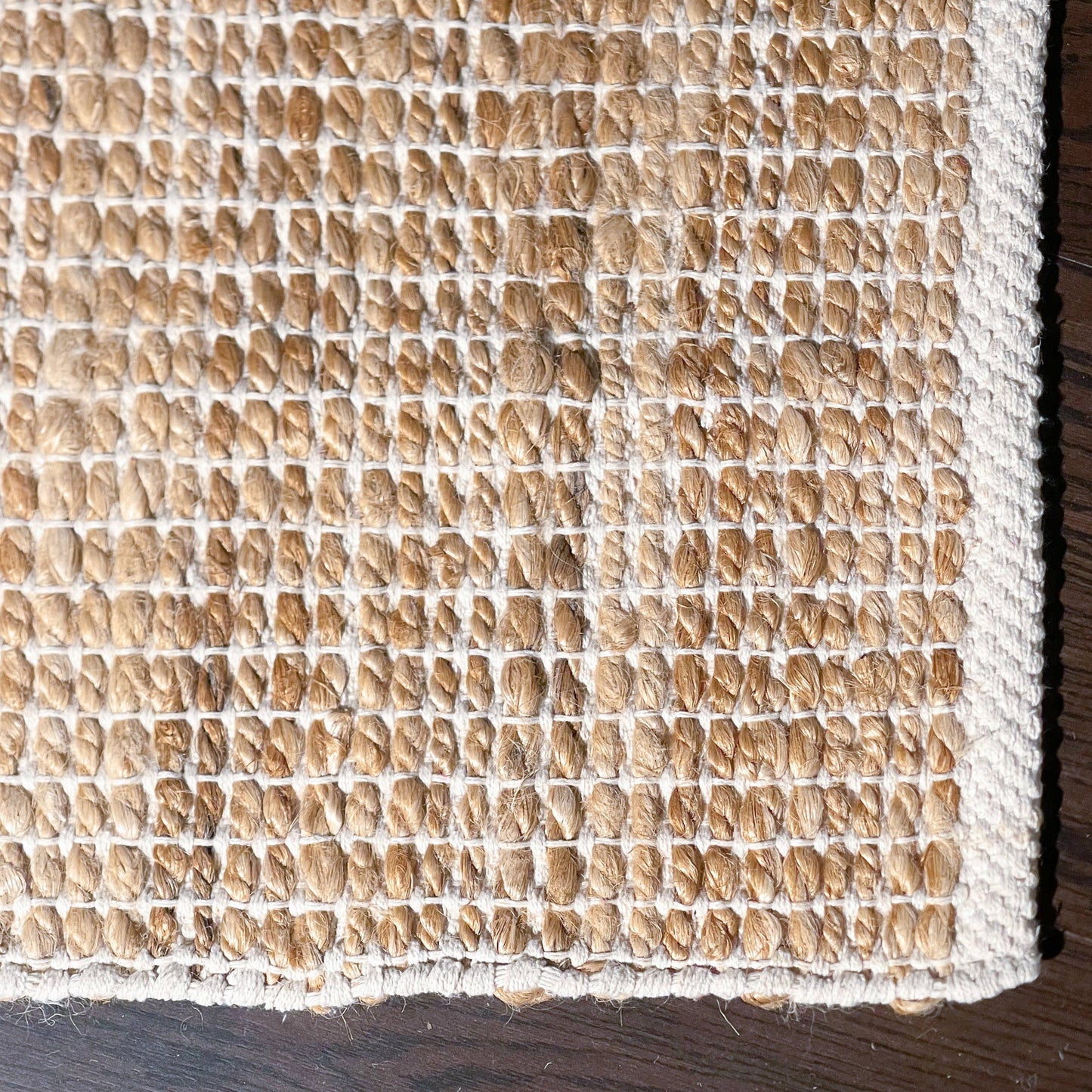 Monterey Jute/Cotton Runner Rug-Natural Jute/Ivory-2'x5'