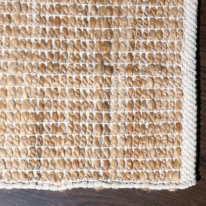 Monterey Jute/Cotton Runner Rug-Natural Jute/Ivory-2'x5'