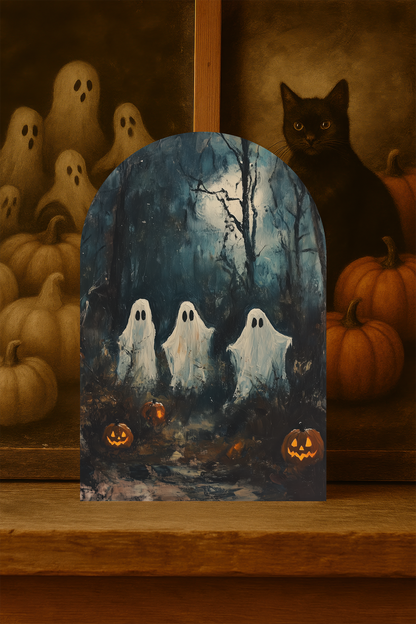 Haunted Woods Ghosts Arch Sign – Spooky Halloween Decor
