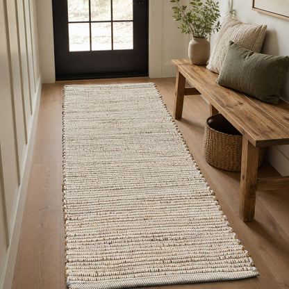 Jute Chindi Runner-Natural Jute-Ivory-2'x7'.