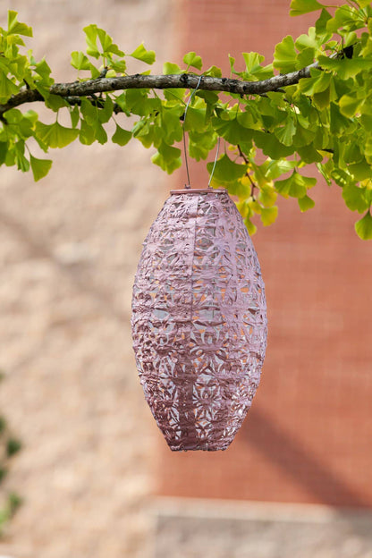 Stella Wildflower Pod 15" Solar Lantern - Blush