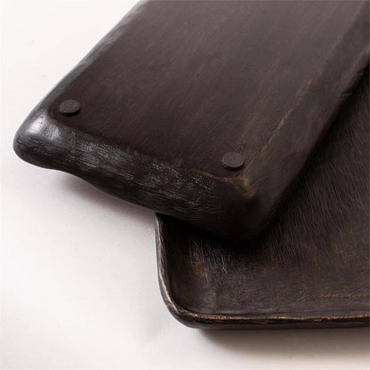 Artisanal Dark Wood Tray