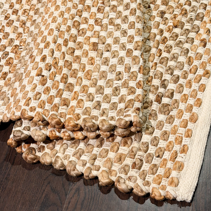 Boucle Jute/Cotton Rug-Natural Jute/Ivory-2'x3'