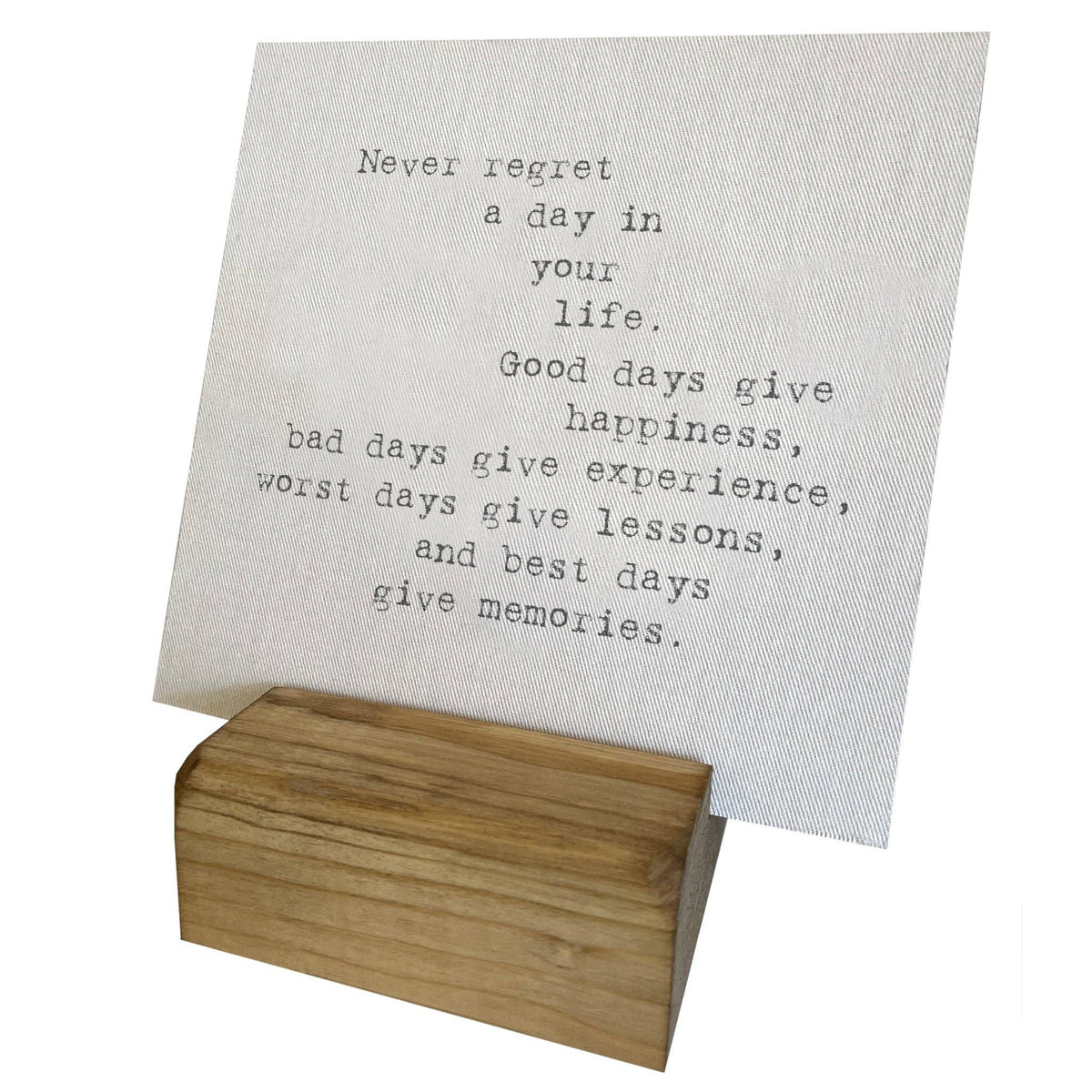 Mini Canvas, Never Regret, Shelf Decor