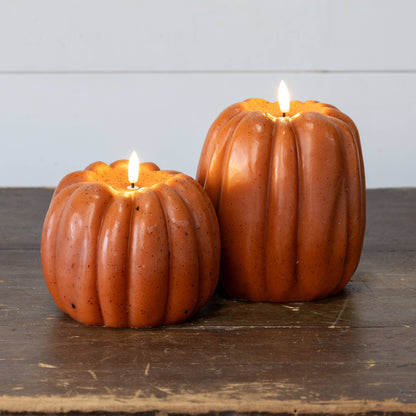 5" ORANGE 3D FLAME PUMPKIN CANDLE