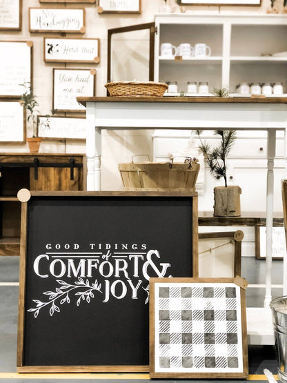 Good Tidings of Comfort and Joy | Christmas Wood Decor