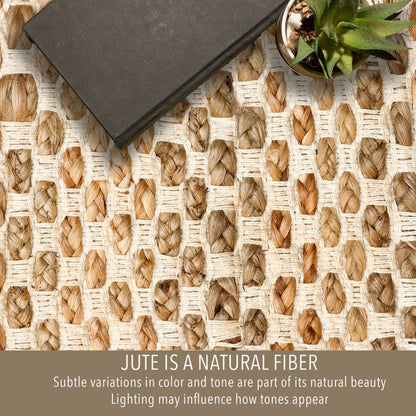 Boucle Jute/Cotton Rug-Natural Jute/Ivory-2'x3'