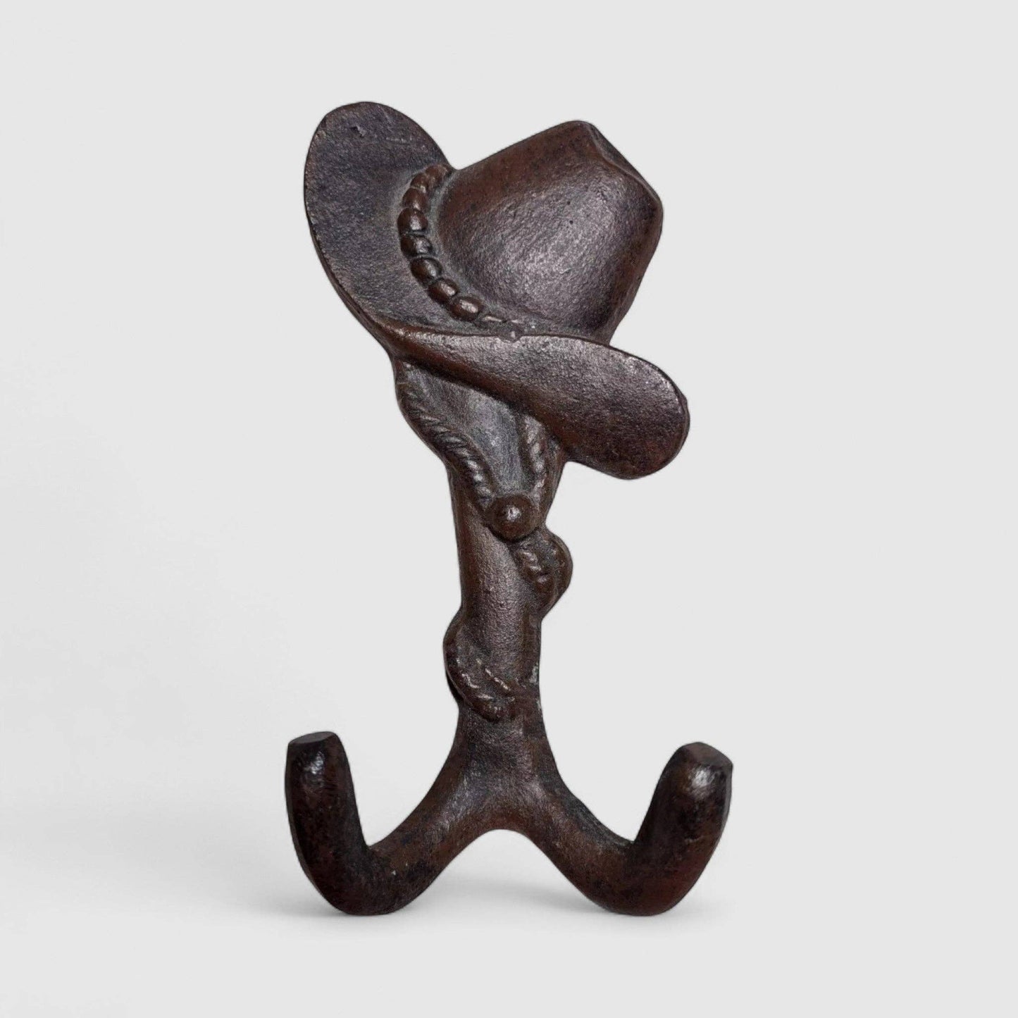 Cowboy Hat Hook Rack, Cast Iron Western for Hats, Coats or Leashes