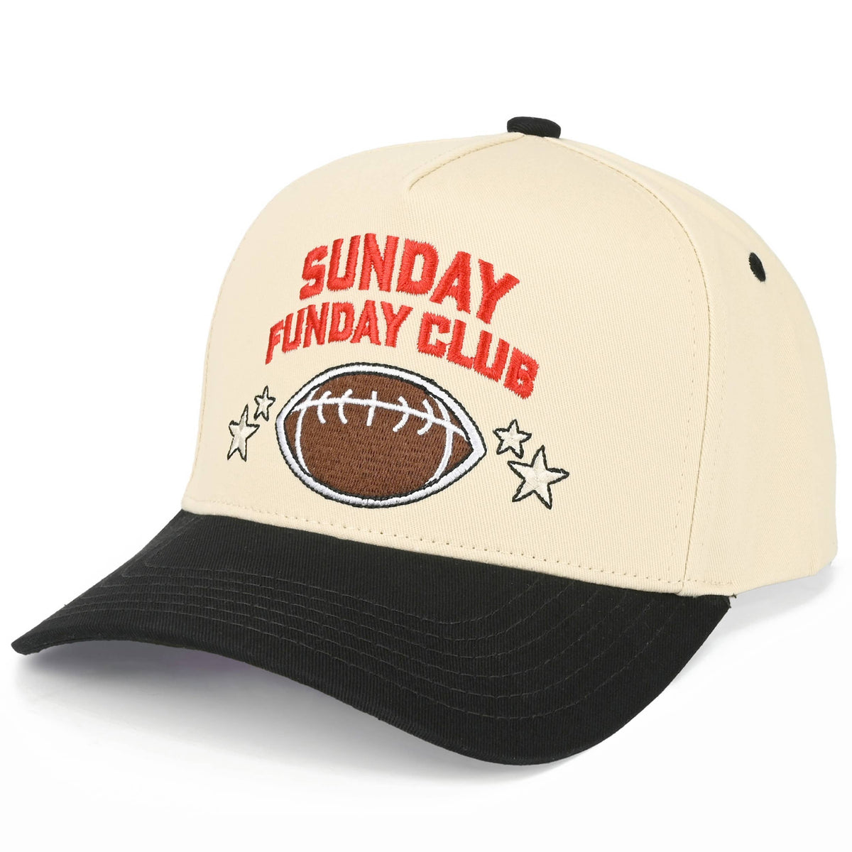 C.C SUNDAY FUNDAY CLUB Letter on Two Tone Trucker Hat