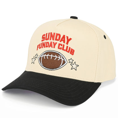 C.C SUNDAY FUNDAY CLUB Letter on Two Tone Trucker Hat