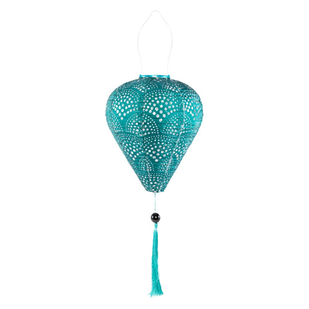 *NEW* Stella Tassel 29.5" Balloon Solar Lantern - Jade