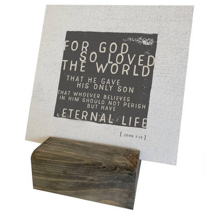 Wood Block Mini Canvas Holder
