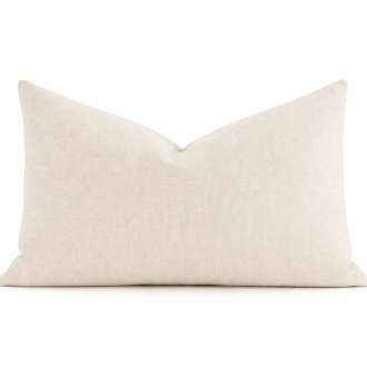 Modern Minimalist Two-Tone Stitch Lumbar Pillow