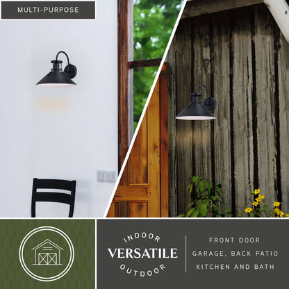 Black & White Outdoor Wall Light, Dusk to Dawn, Dark Sky