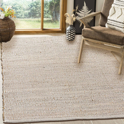 Jute Chindi Rug-Natural Jute-White-4'x6'.