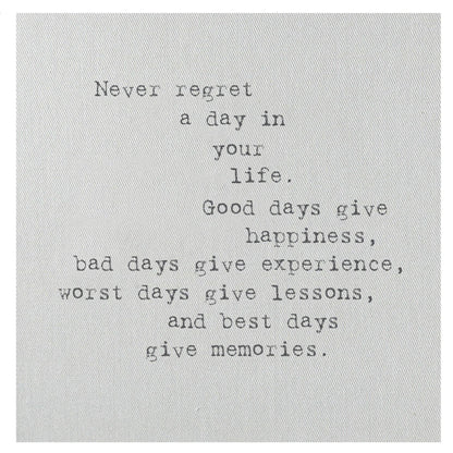 Mini Canvas, Never Regret, Shelf Decor