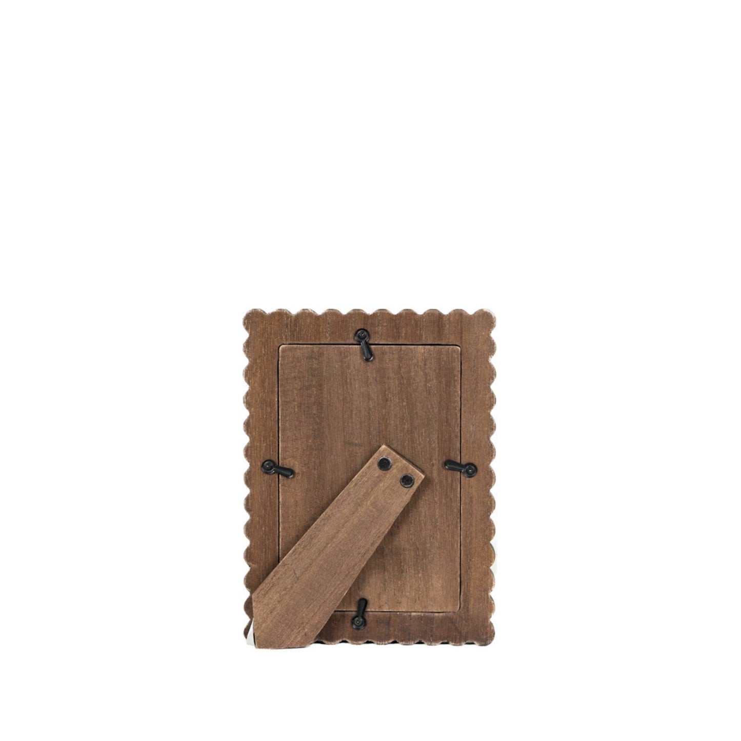 Wood scallop photo frame for 4x6 pic, espresso - 17025