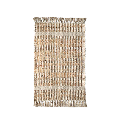 BRAIDED JUTE RUG, NATURAL JUTE-IVORY, 2'x3'