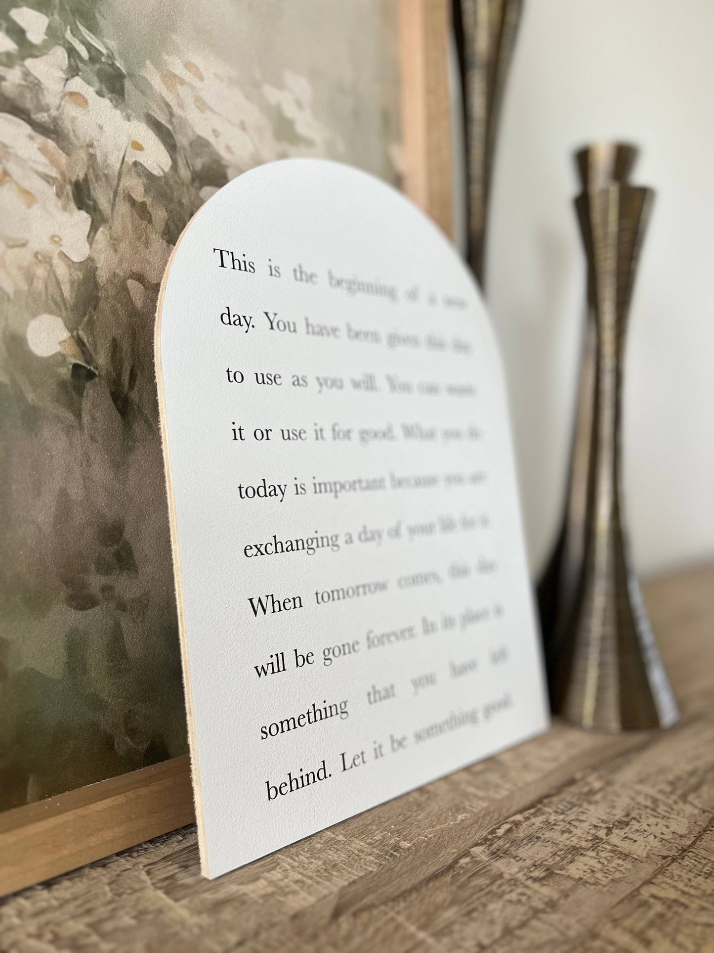 This Is the Beginning, Wood Arch | Home Decor