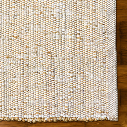 Jute Chindi Rug-Natural Jute-White-2'x3'.