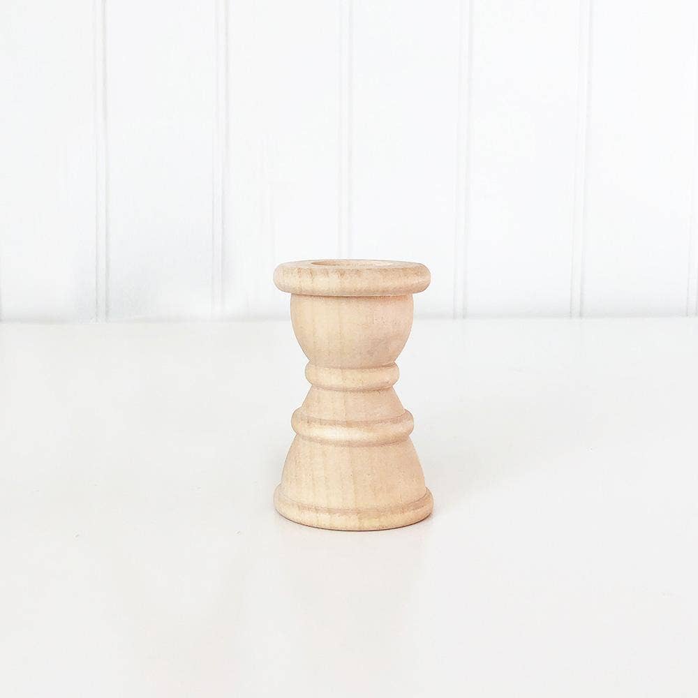Foundations Decor Designer Wood Base (Candlestick) - 2.5"