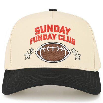 C.C SUNDAY FUNDAY CLUB Letter on Two Tone Trucker Hat
