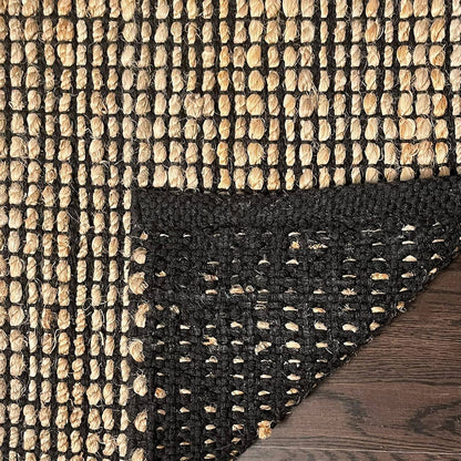 Monterey Jute/Cotton Rug-Natural Jute/Black-3'x5'